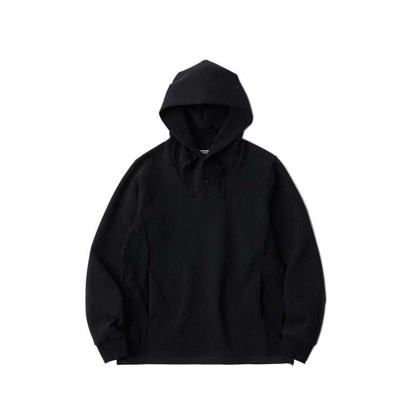 White Mountaineering Front Zip Pullover Hoodie Black