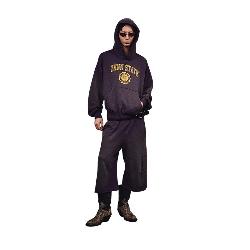 KOZABURO | Zenn State Print Faded Hoodie Purple