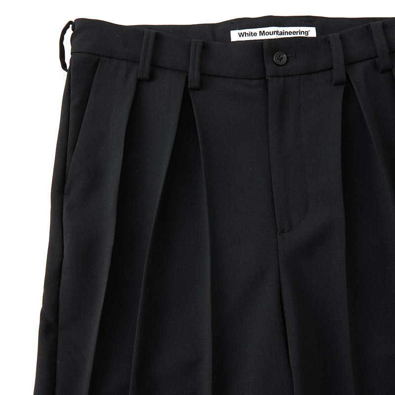 White Mountaineering 3Tuck Tapered Pants Black