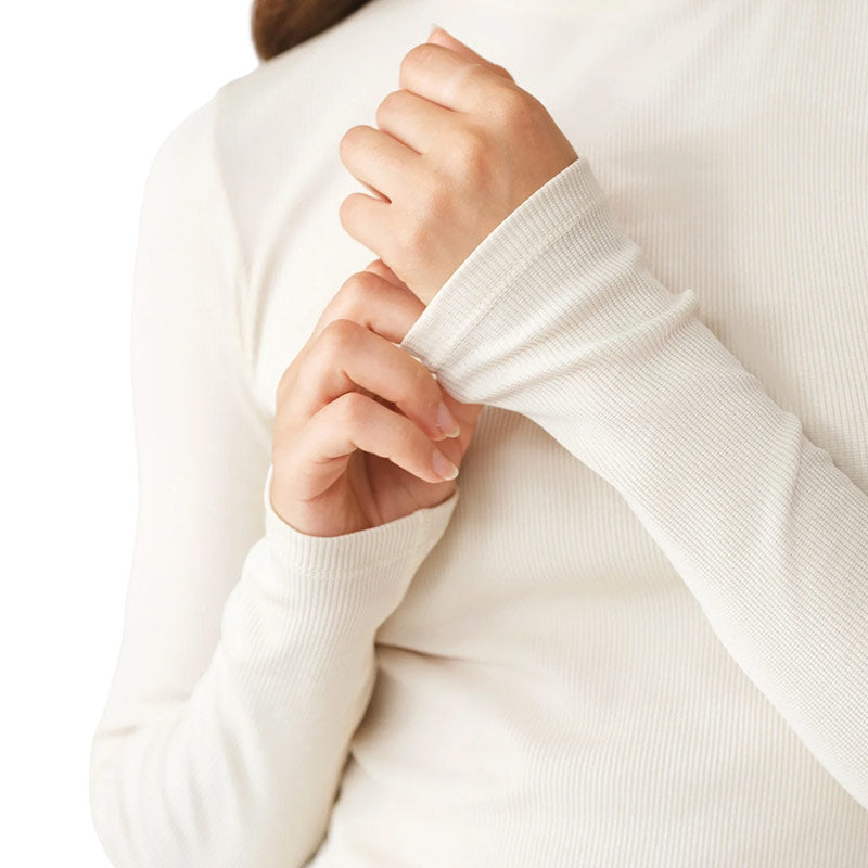 HIKERKIND | Women's Ribbed Merino Turtleneck 01 Betula