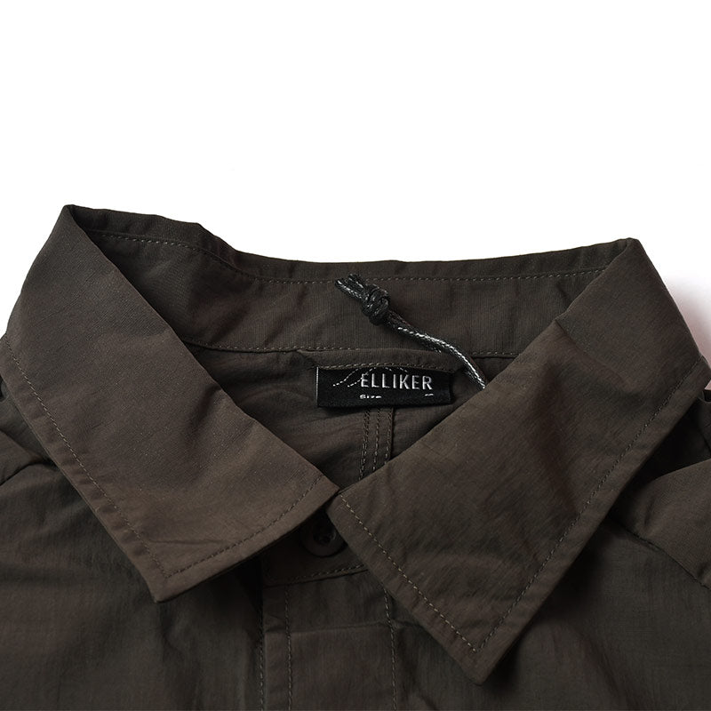 ELLIKER | Craw Long Sleeve Zipper Tech Shirt Grey