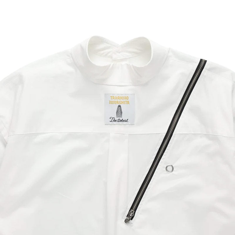 The Soloist Reverse Double Zip Regular Collar Shirt White