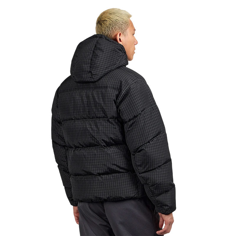 AND WANDER | x Gramicci Wool Check Down Jacket Charcoal