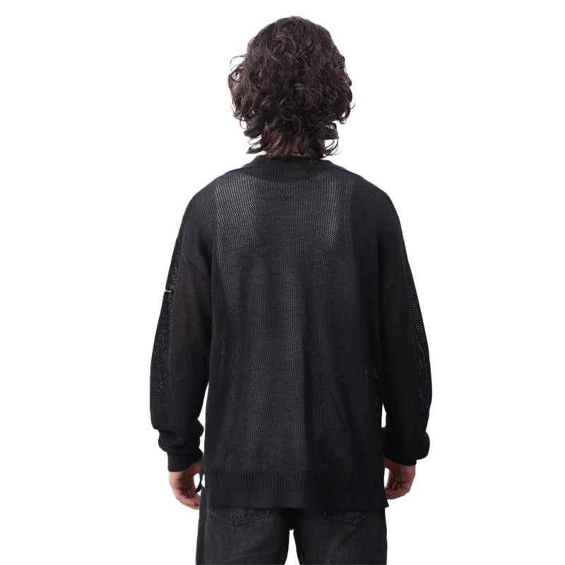 MANASTASH x Hemp Mesh Cardigan Black