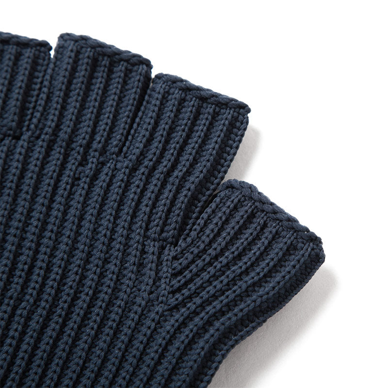 Pieces Fingerless Gloves Blue / Gray