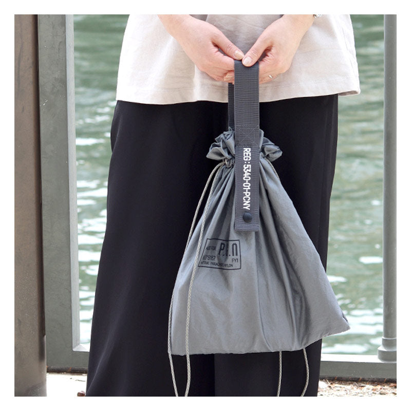 POST GENERAL | Packable Parachute Nylon Bag Silver Gray