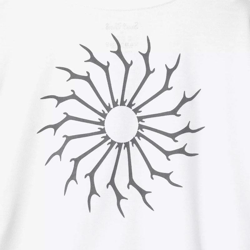 L/S Round Pocket Tee - Circle Horn White