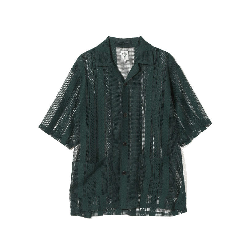 SOUTH2 WEST8 Cabana Shirt - Poly Lace Green