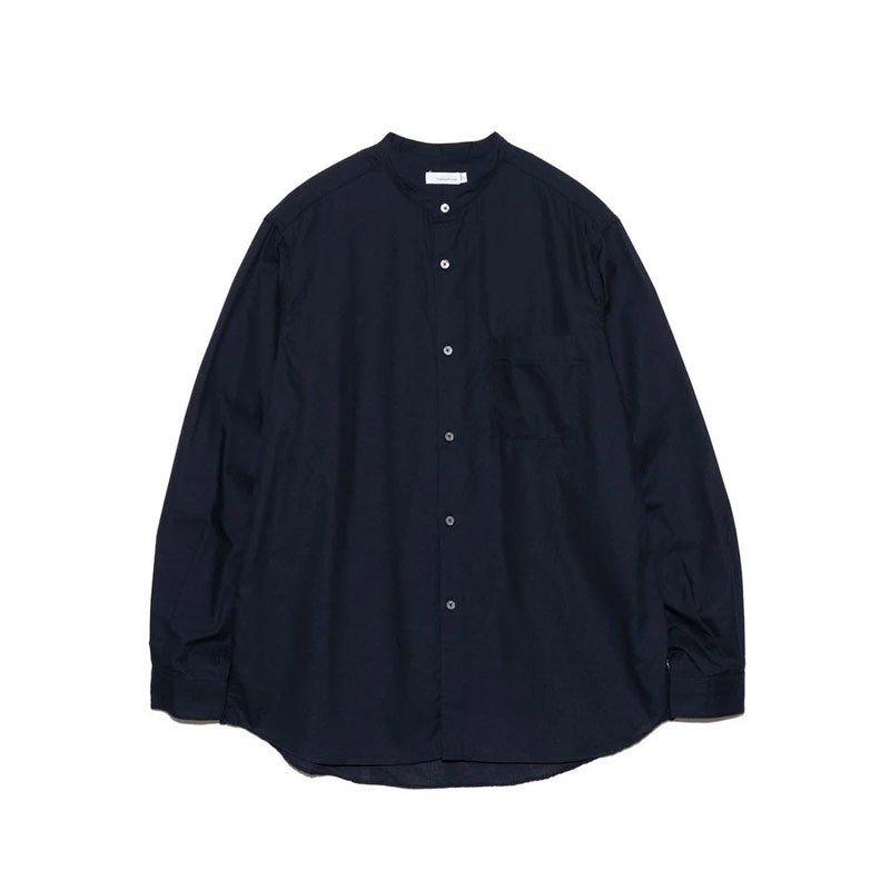 NANAMICA Band Collar Panama Shirt Navy