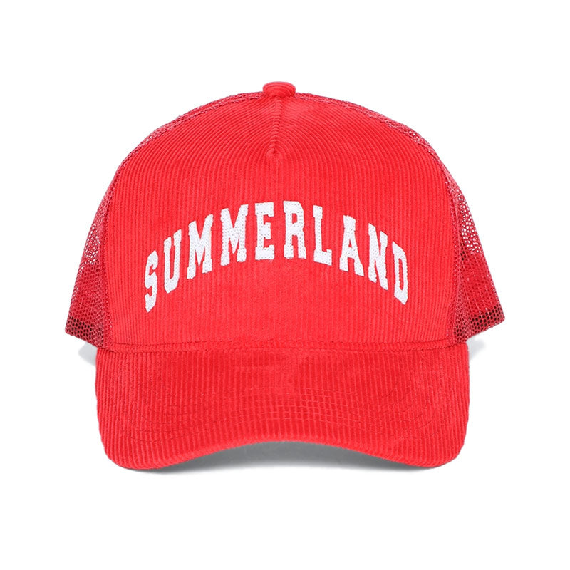 Summerland Corduroy Trucker Hat Cherry