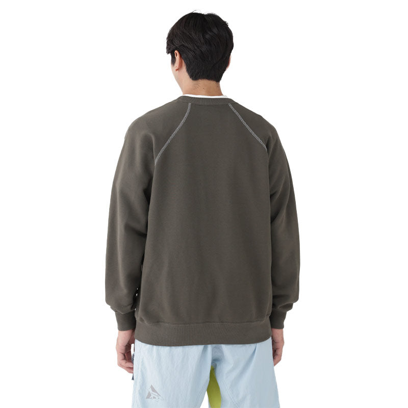 AND WANDER | AND WANDER x Maison Kitsune Dry Cotton Sweatshirt Khaki