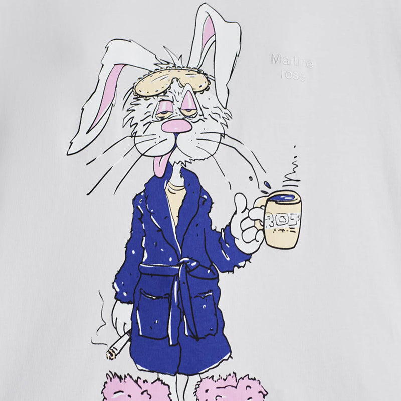 MARTINE ROSE SUPERSIZED T-SHIRT Light Grey Bunny