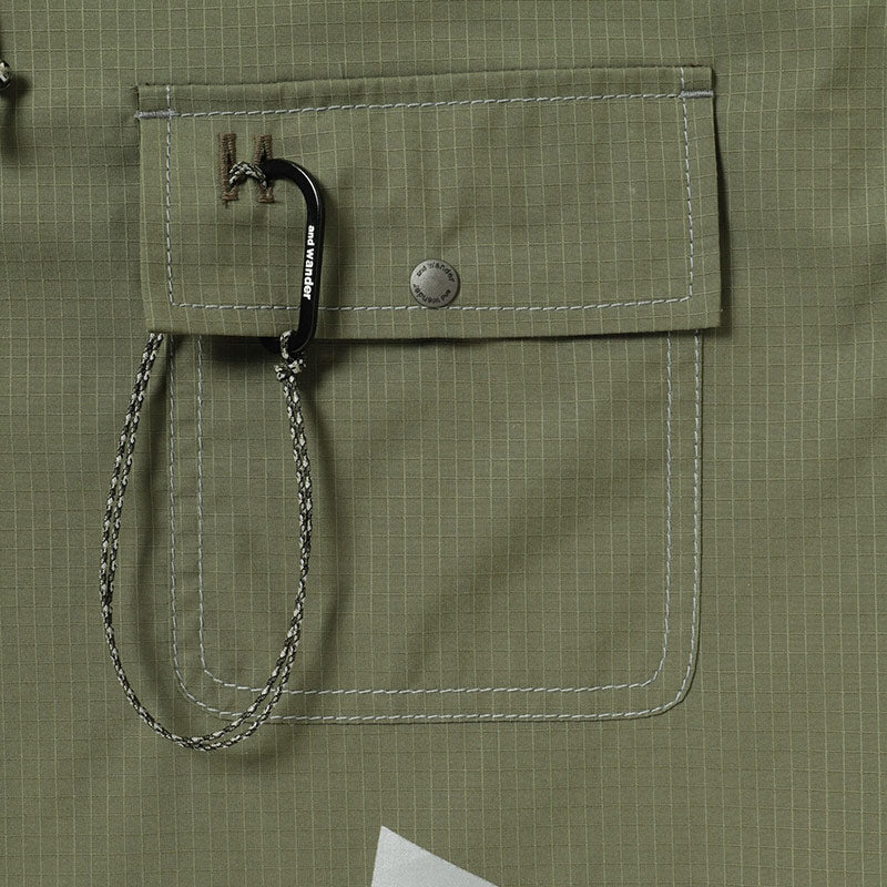 And Wander | Dry Ripstop Long Pullover Khaki