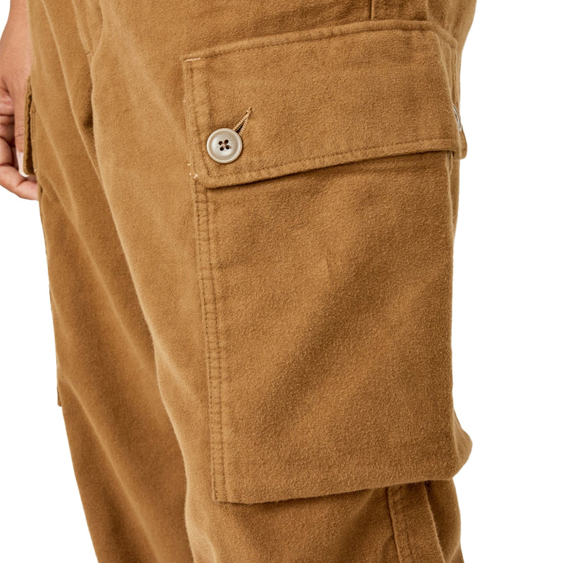 NANAMICA Flannel Easy Cargo Pants Camel