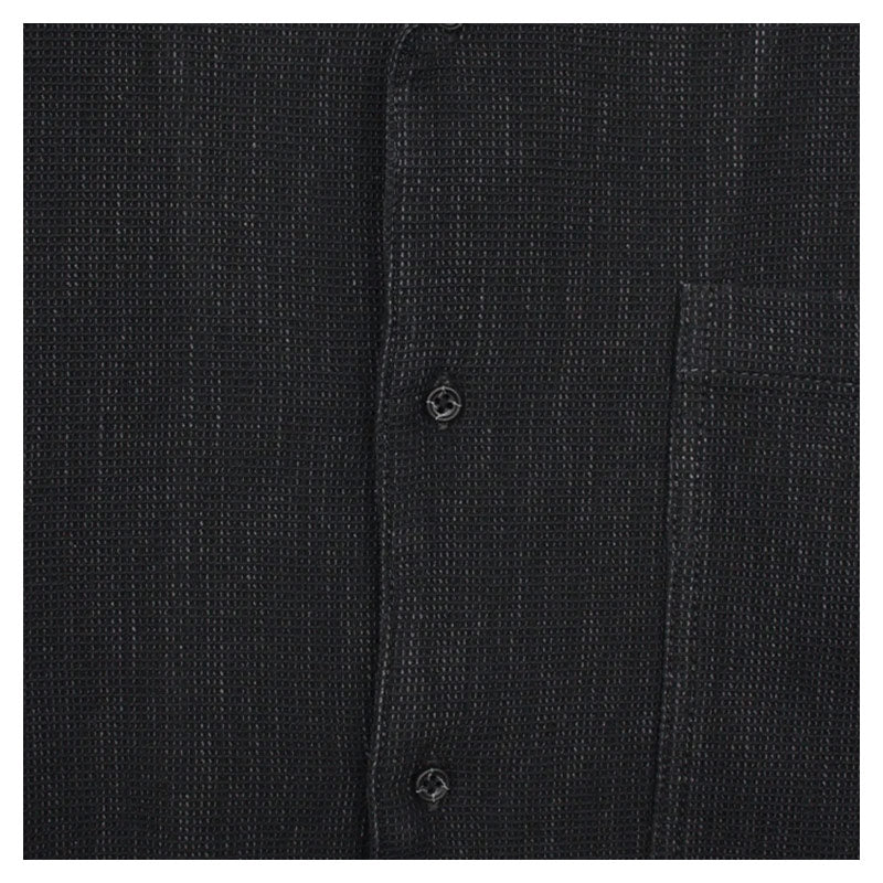 KOZABURO | Short Sleeve Over Size Camp Collar Shirt Sulfurized Black