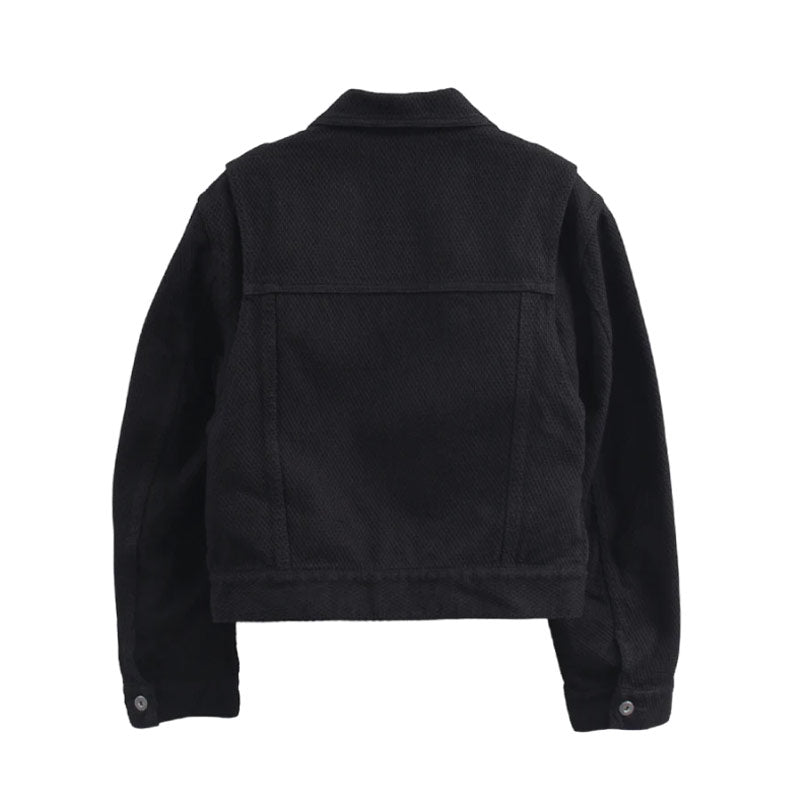 KOZABURO | Cropped Jean Jacket Black