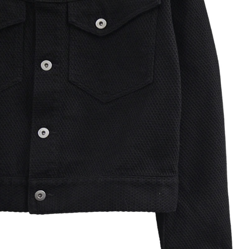 KOZABURO | Cropped Jean Jacket Black
