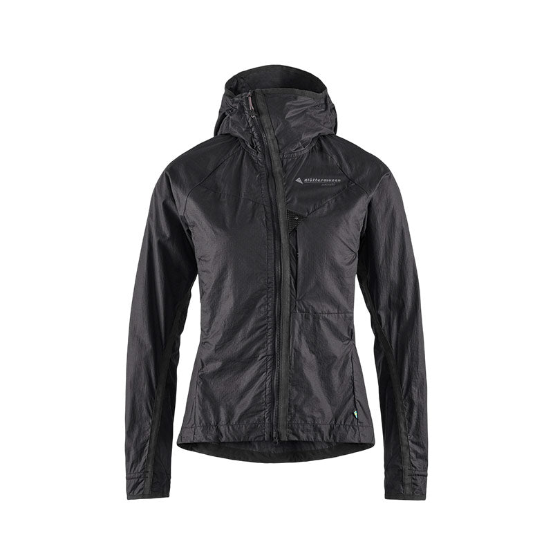 KLATTERMUSEN | Women's Ansur Hooded Wind Jacket Raven Black