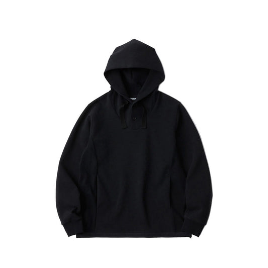 White Mountaineering Front Zip Pullover Hoodie Black