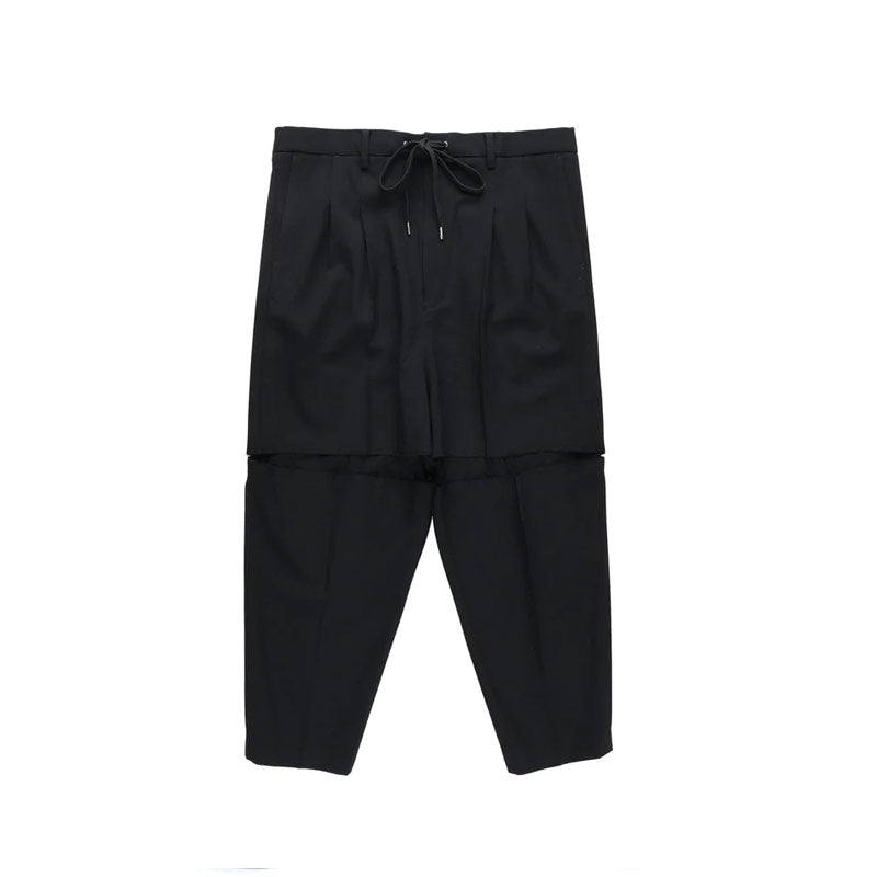The Soloist Two-Way Cropped Baggy Pant Black