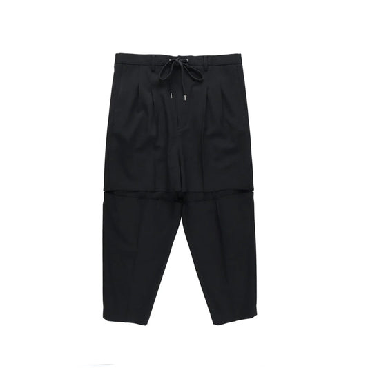The Soloist Two-Way Cropped Baggy Pant Black