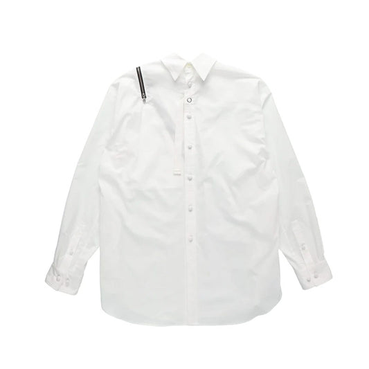 The Soloist Reverse Double Zip Regular Collar Shirt White
