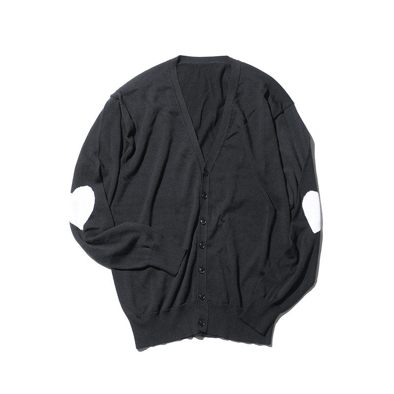 SOPHNET. Heart Knit Cardigan Black
