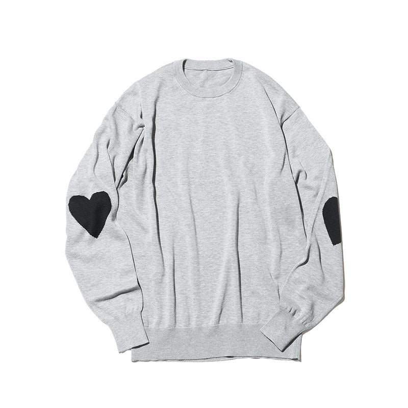 SOPHNET. Heart Crewneck Knit Gray