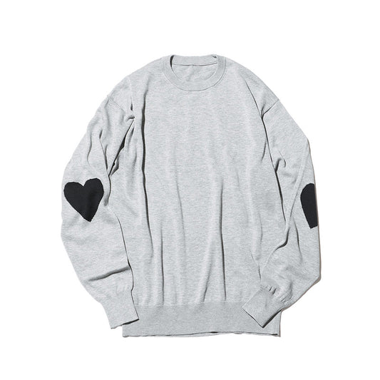 SOPHNET. Heart Crewneck Knit Gray