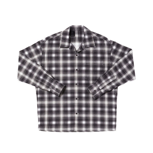 N.HOOLYWOOD COMPILE Open Collar Shirt Black Check