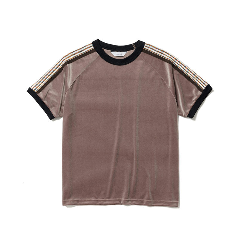 Sasquatchfabrix. Lace Tape Velour T-Shirt Gray