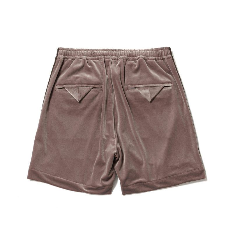 Sasquatchfabrix. Lace Tape Velour Shorts Gray