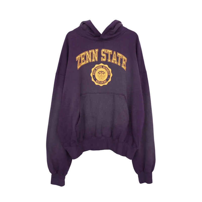 KOZABURO | Zenn State Print Faded Hoodie Purple