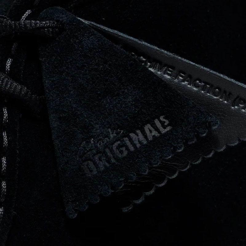 CLARKS | x Post Archive Faction Wallabee Boot Black Suede