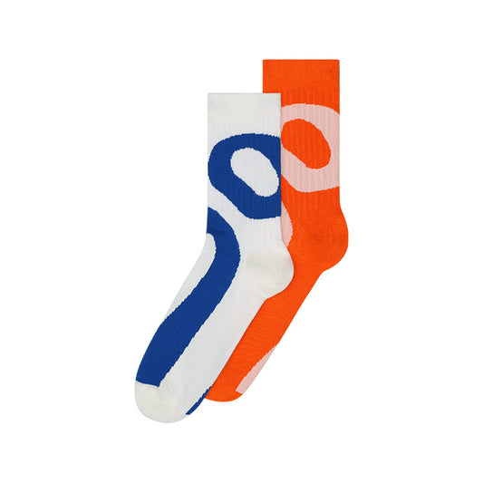 ON | Liquid Logo Sock High 2P Ivory / Flame