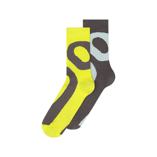 ON | Liquid Logo Sock High 2P Lime / Eclipse