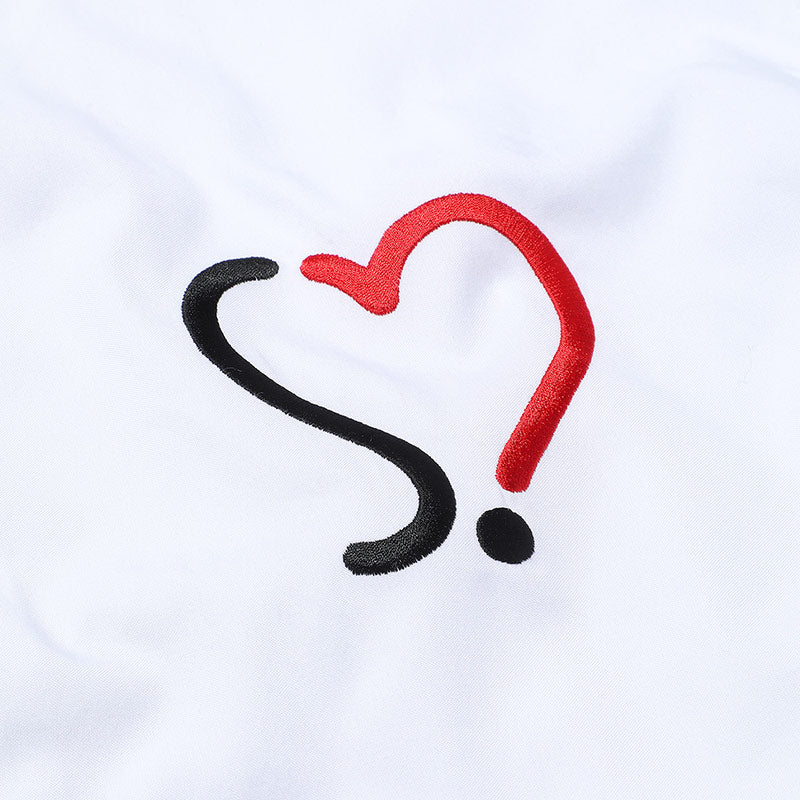 SOPHNET. Heart Regular Collar Big Shirt White