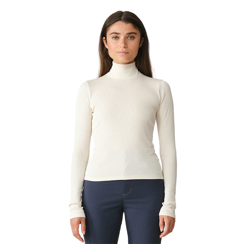HIKERKIND | Women's Ribbed Merino Turtleneck 01 Betula