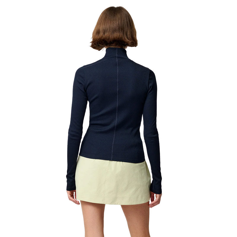 HIKERKIND | Women's Ribbed Merino Turtleneck 01 Woad