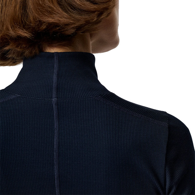 HIKERKIND | Women's Ribbed Merino Turtleneck 01 Woad