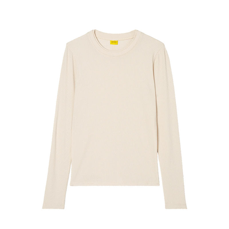 HIKERKIND | Women's Ribbed Merino Long Sleeve T-Shirt 01 Betula