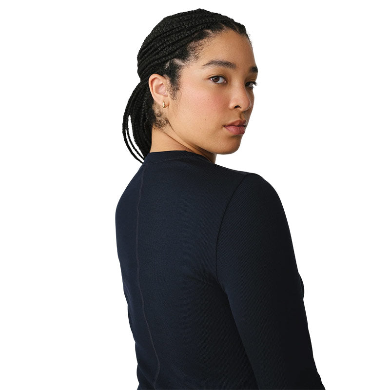 HIKERKIND | Women's Ribbed Merino Long Sleeve T-Shirt 01 Woad