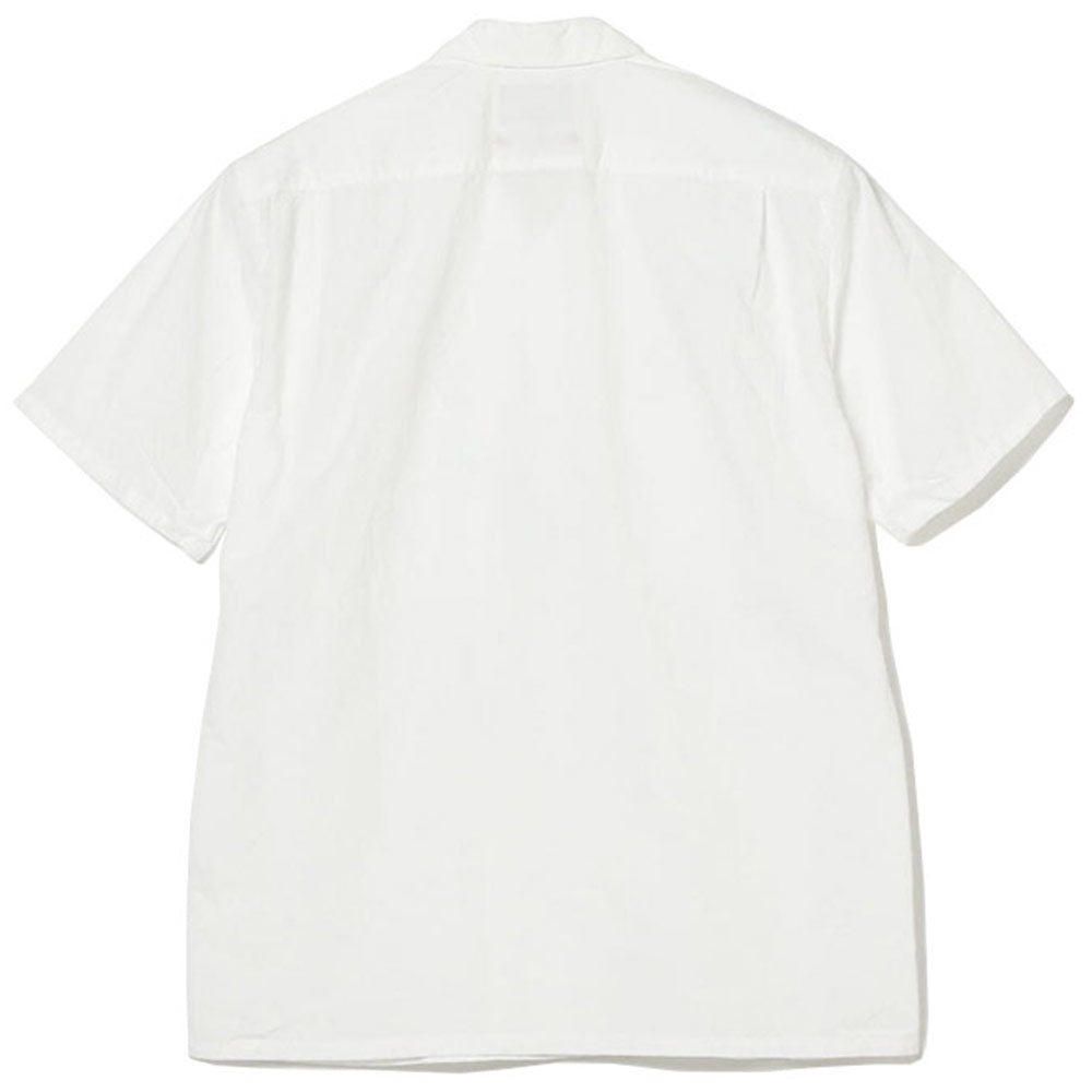 BEAMS PLUS | Open Collar Short Sleeve Peruvian Pima White