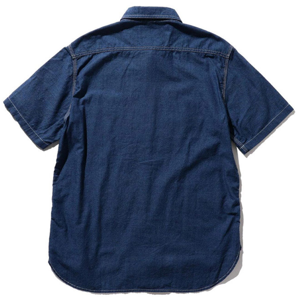 BEAMS PLUS | Work Short Sleeve Tee Indigo Chambray Indigo
