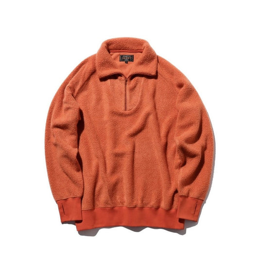 BEAMS PLUS | Mil Half Zip Fleece Sweatshirts Orange