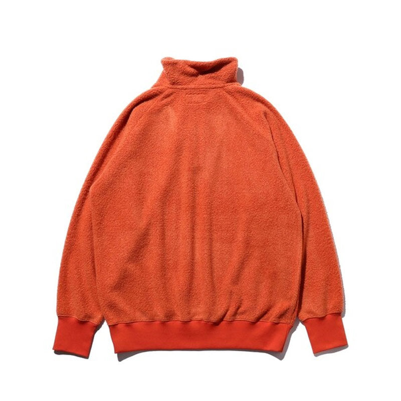 BEAMS PLUS | Mil Half Zip Fleece Sweatshirts Orange