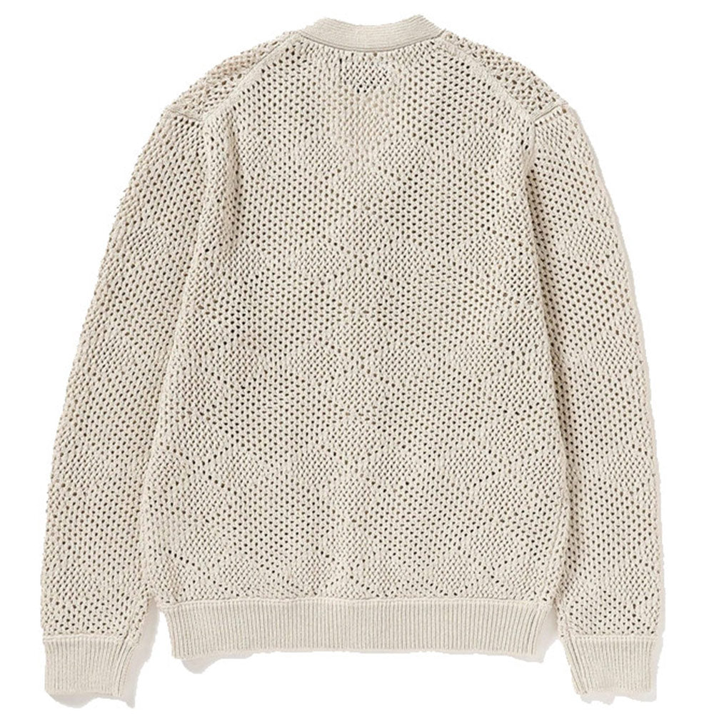 BEAMS PLUS | Cardigan Argyle Mesh Cardigans Beige