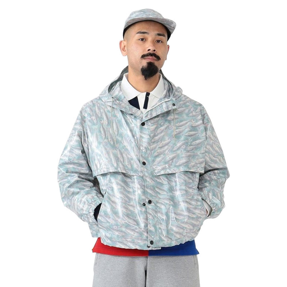 BEAMS PLUS | Cruiser Jacket 70D Nylon Print Water Film Jacket Fish