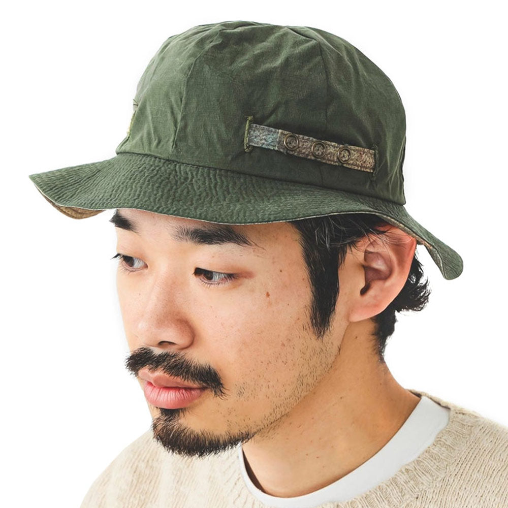 BEAMS PLUS | Mil Rev Sun Hat Nylon Camo Print Beige
