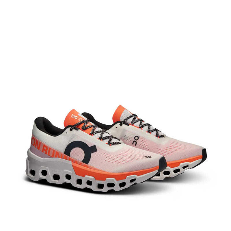 ON Women's Cloudmonster 2 White / Flame